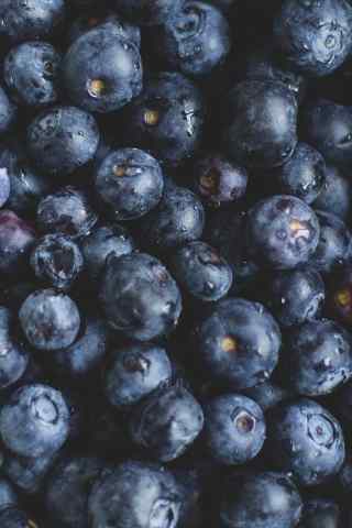 成熟的蓝莓高清手