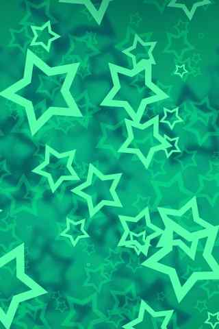 绿色星星精美手机壁纸