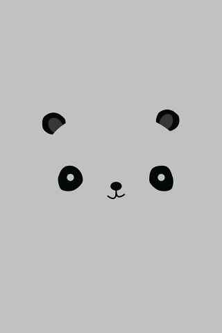 可爱简洁的熊猫卡通手机背景