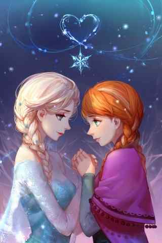 冰雪奇缘Elsa同人插画iPhone 4S壁纸