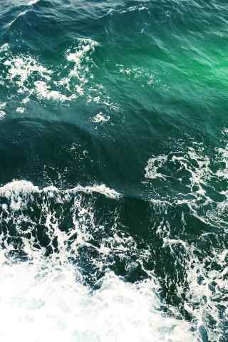 绿色海浪唯美高清小米手机壁纸