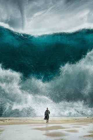 世界末日的海啸合成手机壁纸