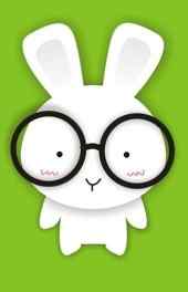 可爱动漫|可爱眼镜白兔可爱动漫高清高清手机壁纸