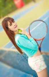 网球|打网球的美女高清手机壁纸