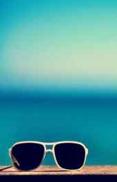 风景|青色背景眼镜高清手机壁纸