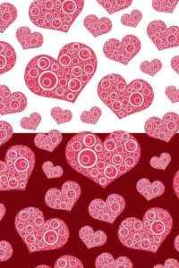 情人节情侣浪漫红色心形图案高清手机壁纸