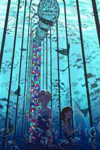 夏季动漫蓝色水族馆高清手机壁纸