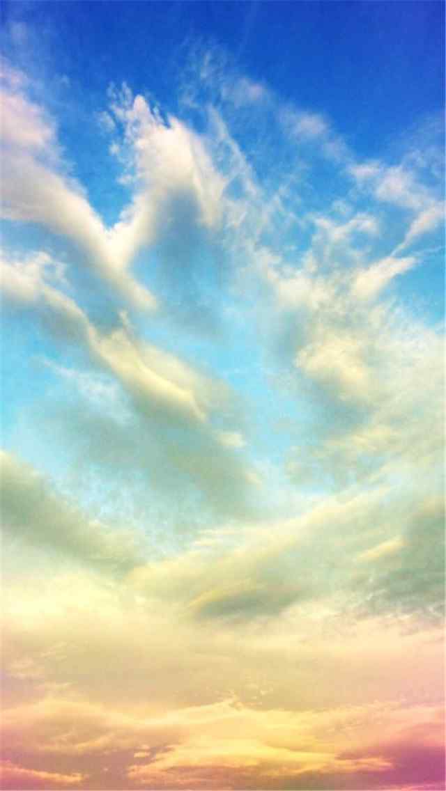 唯美蔚蓝天空云层高清手机桌面壁纸