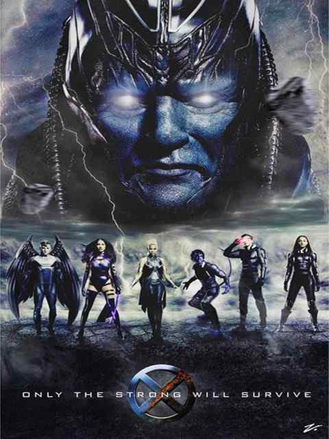 《X战警：天启》动作科幻冒险宣传海报图片手机壁纸