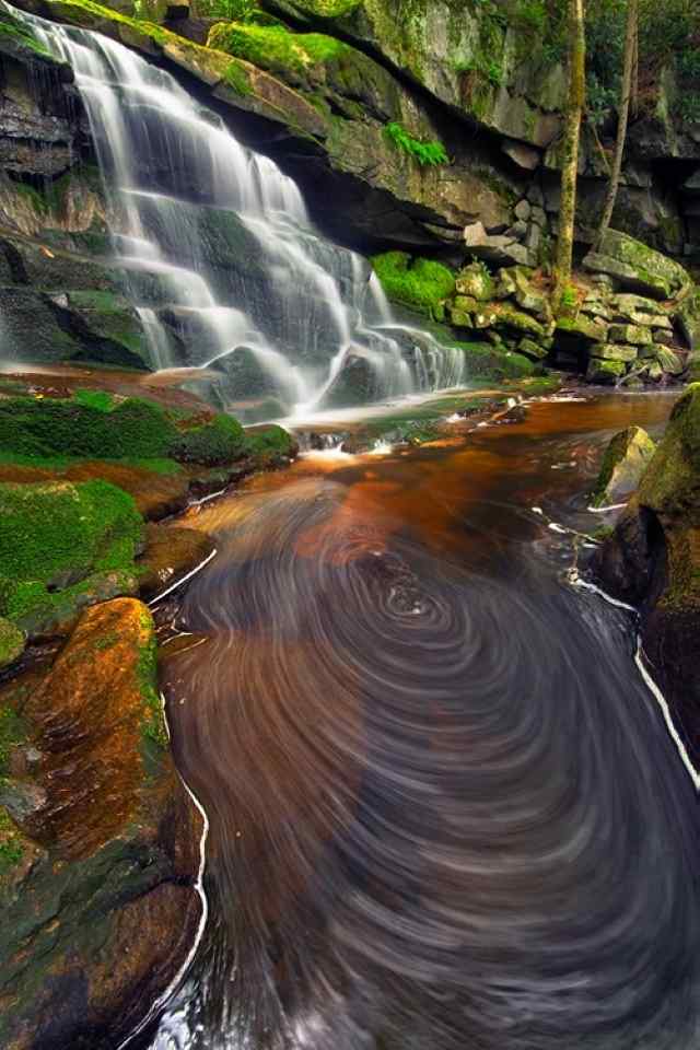 美丽瀑布自然风景高清手机壁纸