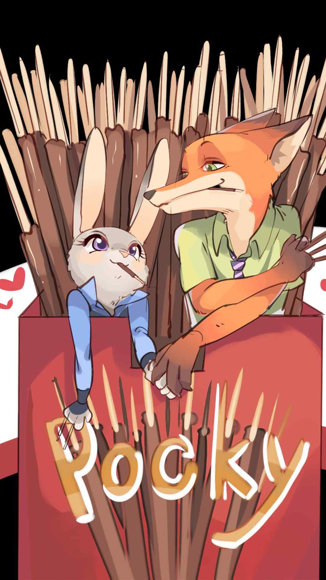 疯狂动物城狐狸兔子cp漫画高清手机壁纸