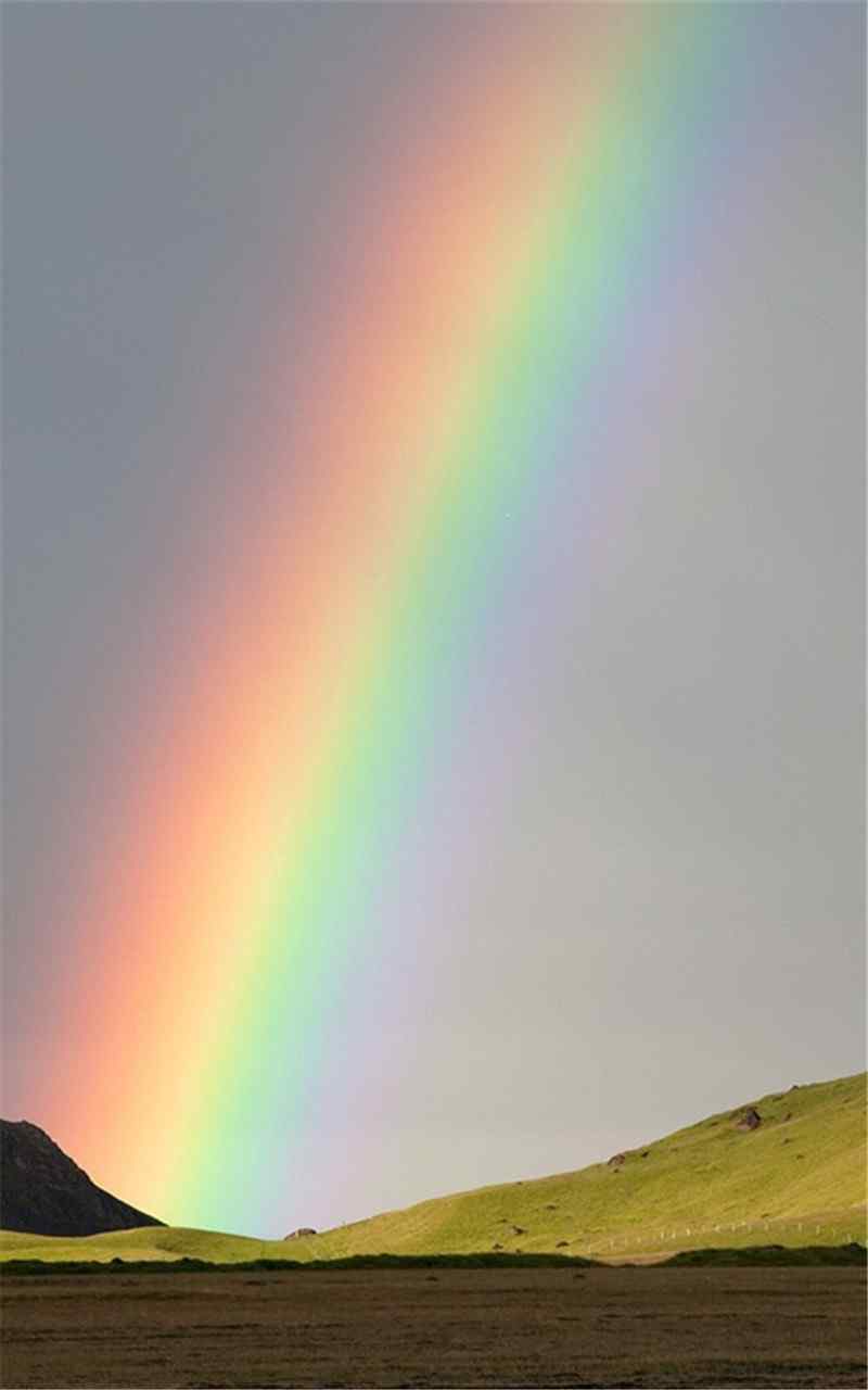 梦幻的清新雨后彩虹唯美图片高清手机壁纸