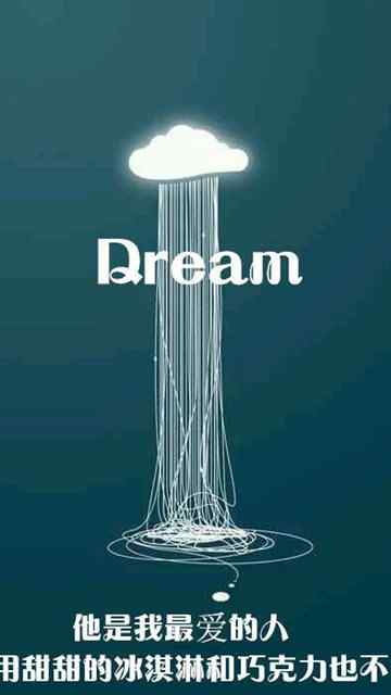 dream主题创意文字手机桌面壁纸