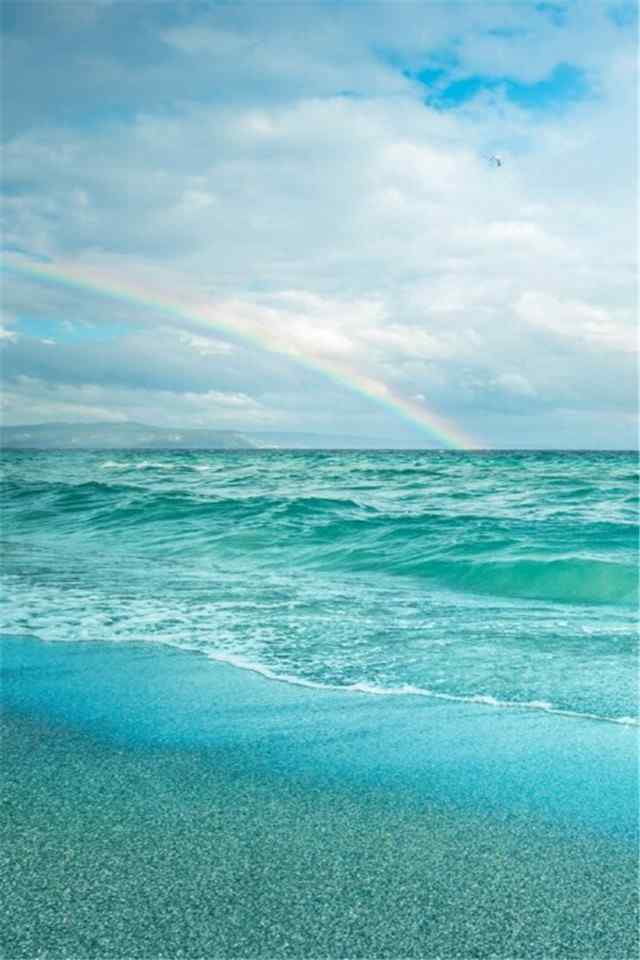 海洋是倒过来的天空   唯美新清沙滩海洋高清手机壁纸下载