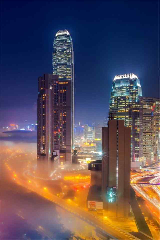 香港hongkong夜景自然风景高清手机壁纸下载