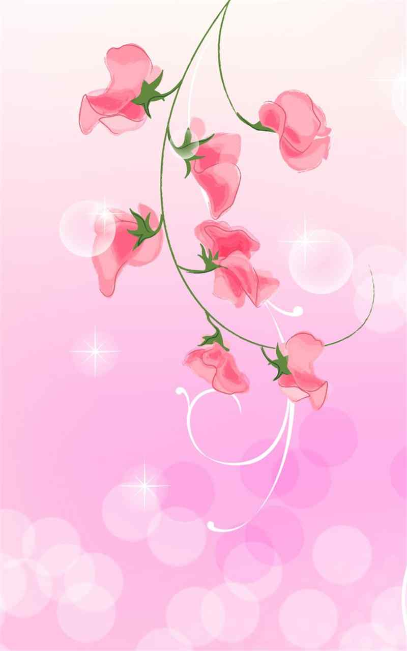 粉色系炫彩花纹唯美简约高清手机壁纸