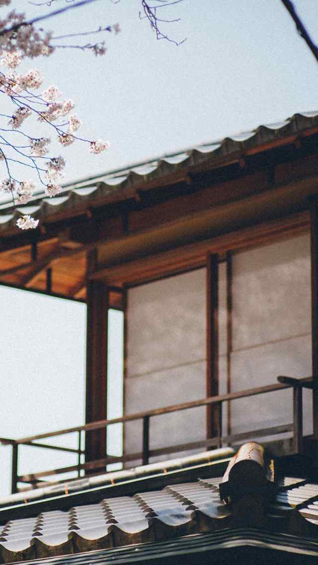 日式庭院风景路牌高清手机壁纸