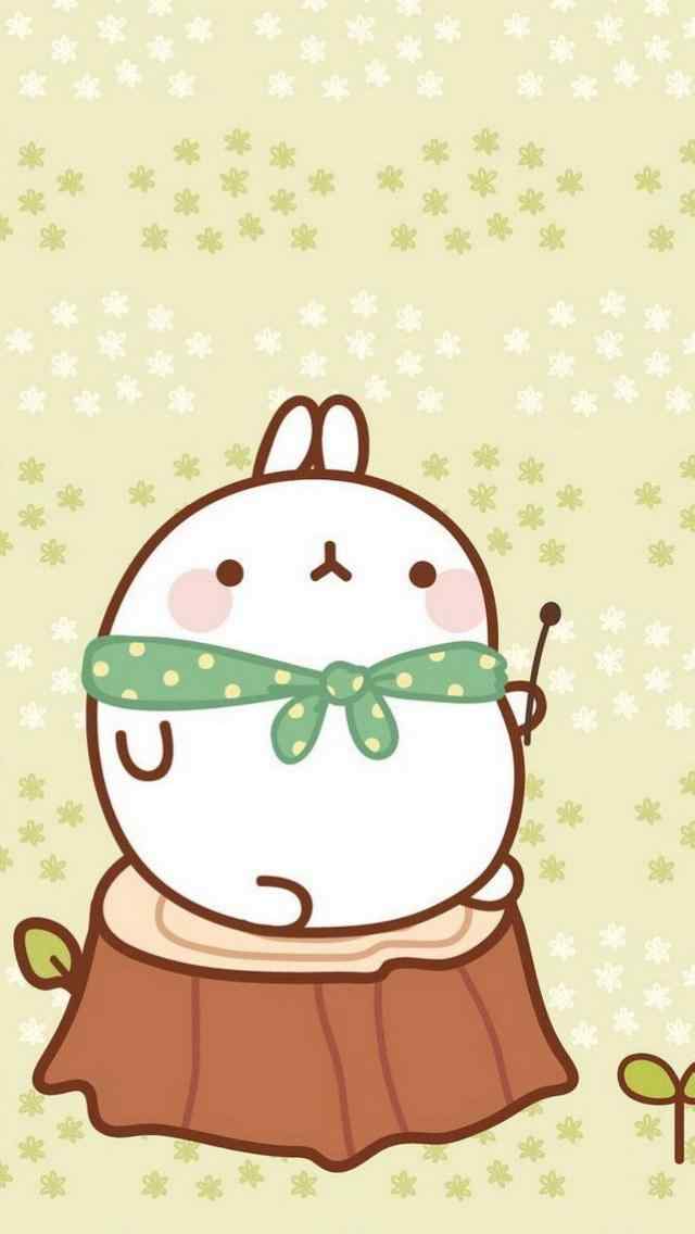 精选可爱胖兔Molang卡通iPhone 5高清手机壁纸下载