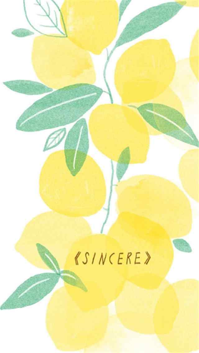 夏日新清柠檬可爱高清手机桌面壁纸下载