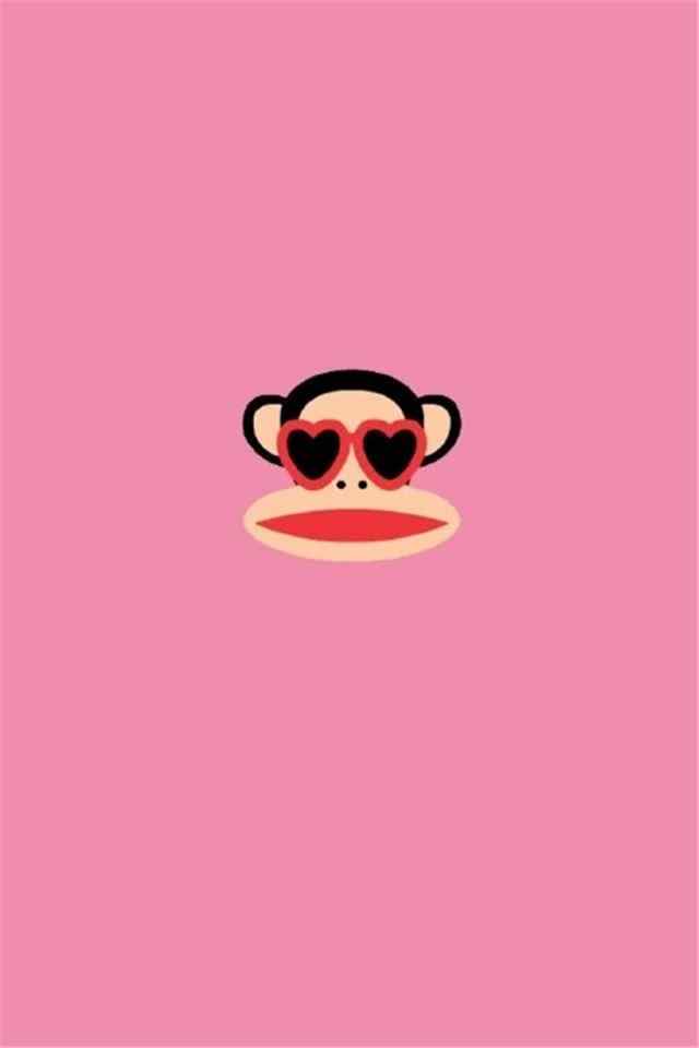 精选个性潮牌大嘴猴logo简单纯色高清高清手机壁纸下载
