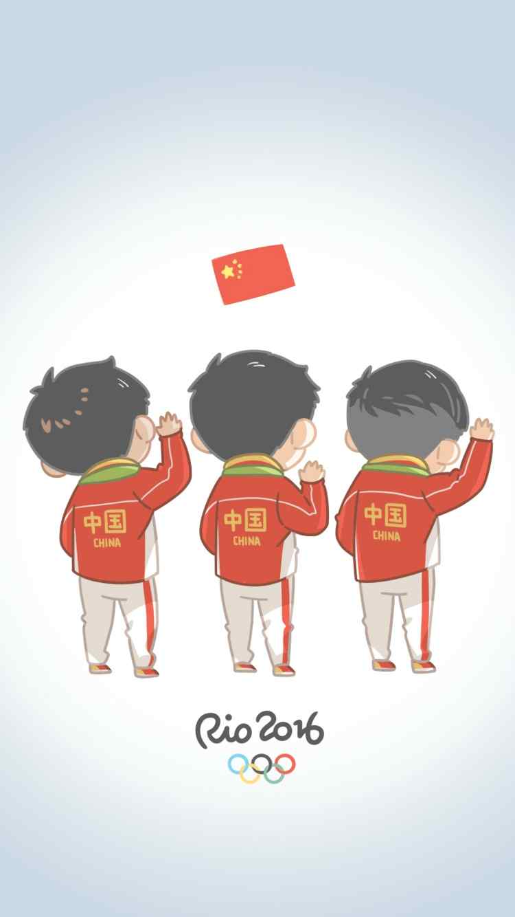 中国乒乓球卡通插画图片高清手机壁纸