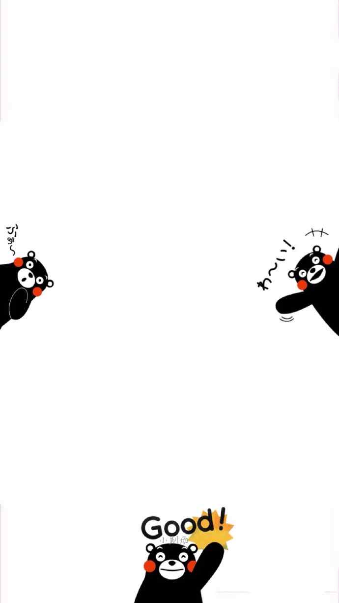 熊本熊卡通简约手机锁屏壁纸