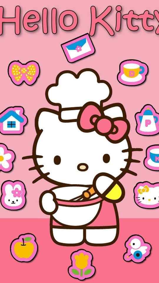Hello Kitty粉色可爱锁屏壁纸下载