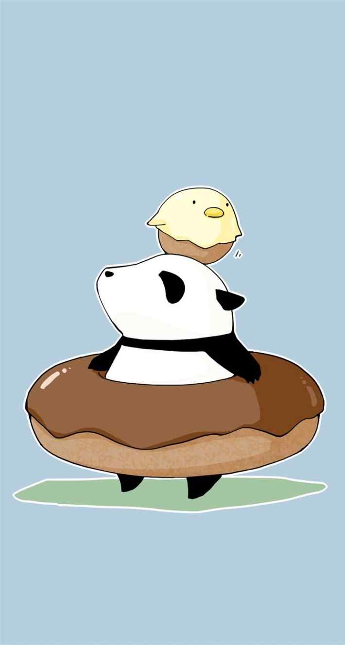 可爱卡通熊猫高清手机壁纸下载