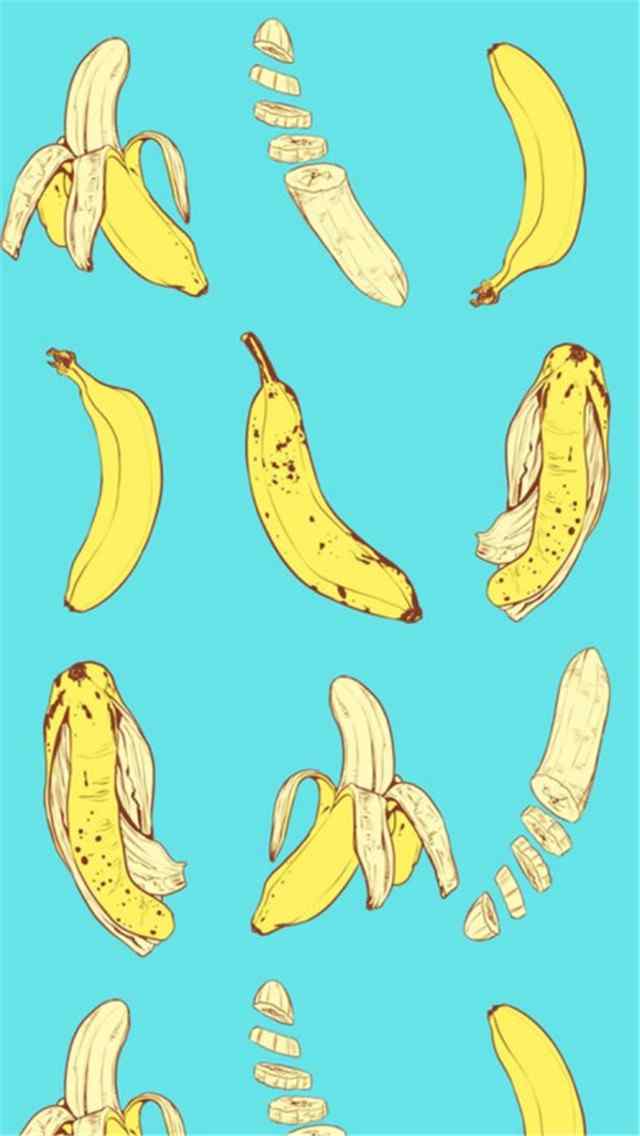 超可爱香蕉平铺高清高清手机壁纸下载