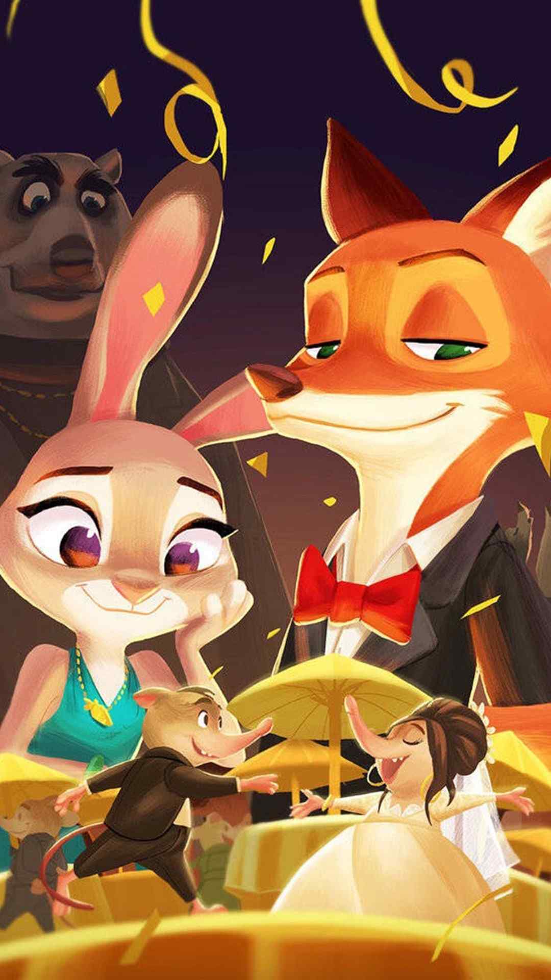 疯狂动物城狐狸兔子cp漫画高清手机壁纸（二）