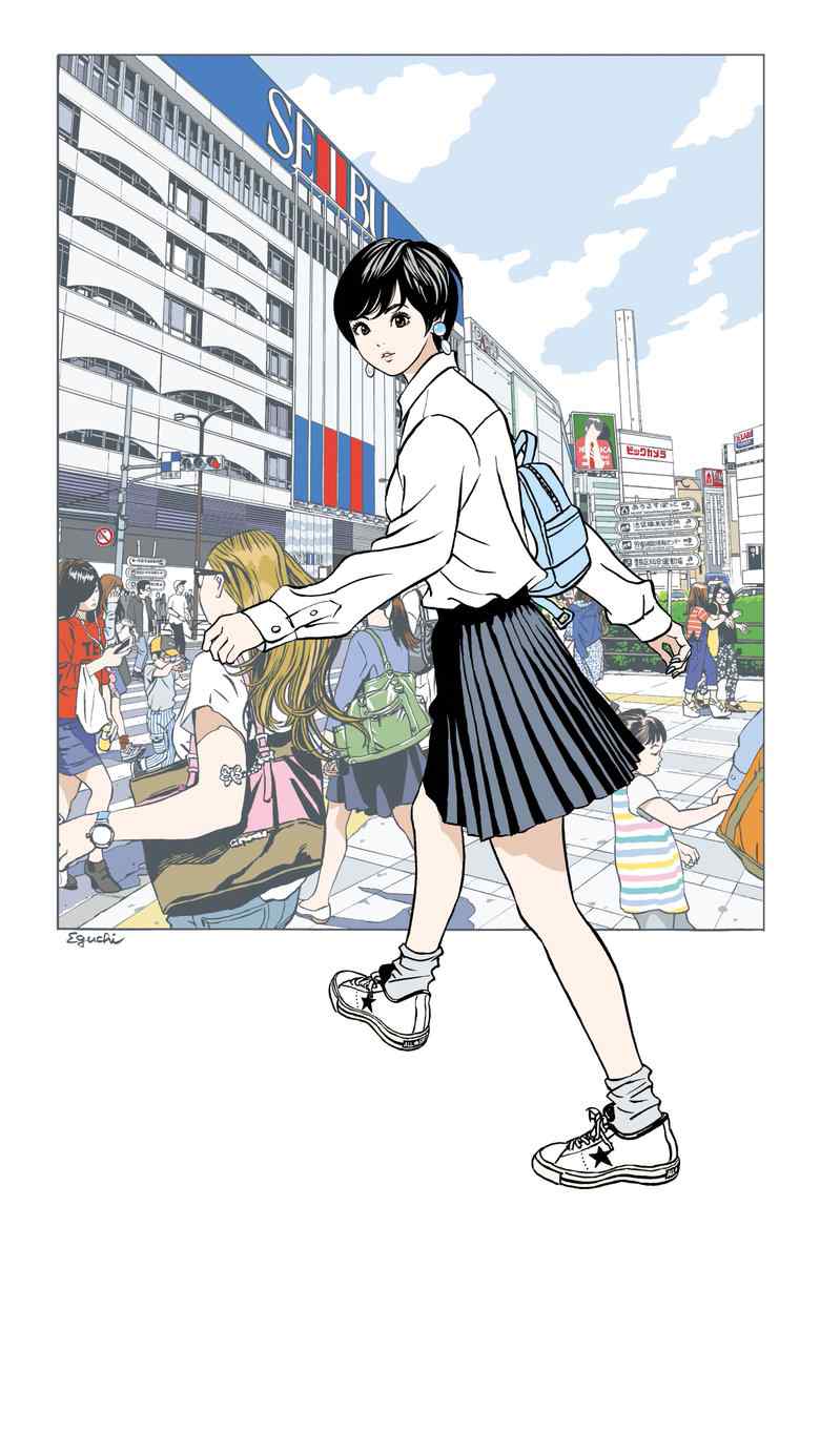 日本女高中生卡通高清手机壁纸
