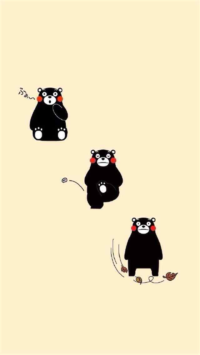 日本萌物熊本熊可爱手机桌面壁纸下载