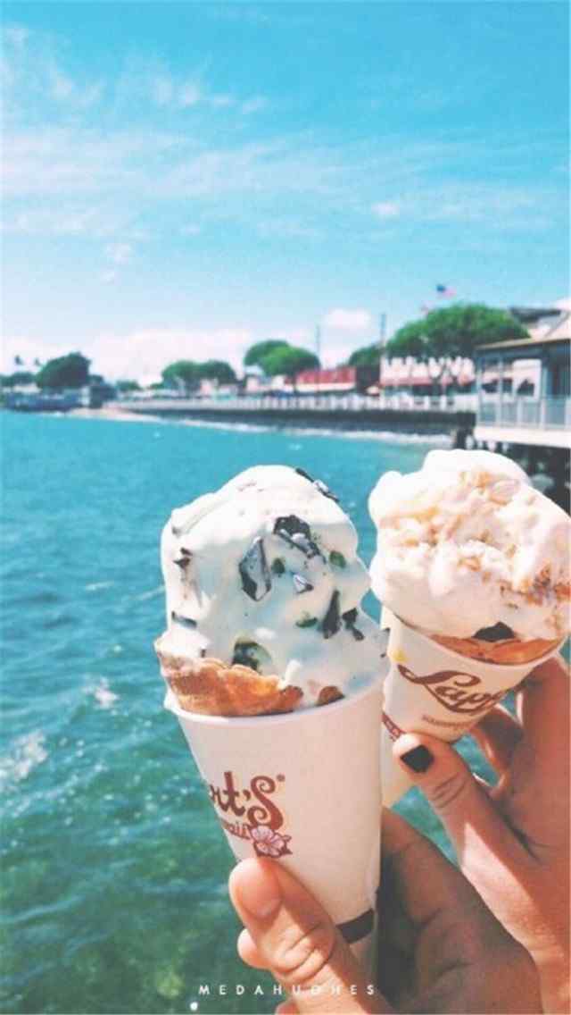 Summer夏日冰淇淋美味甜品高清手机桌面壁纸下载