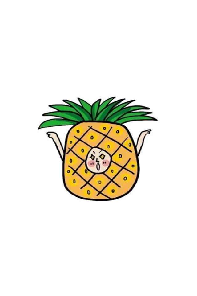 夏日可爱菠萝卡通高清电脑桌面壁纸下载