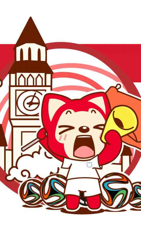 可爱卡通图片阿狸狐世界杯高清手机壁纸下载
