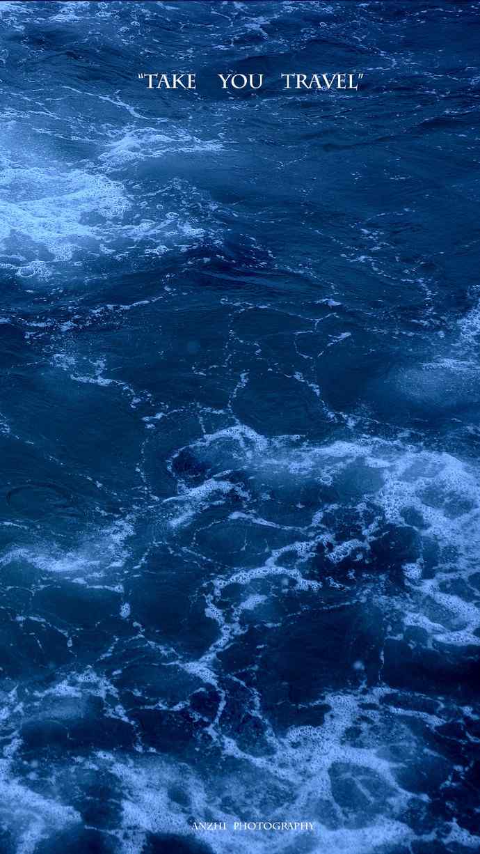 深蓝大海纯粹自然风景高清手机壁纸