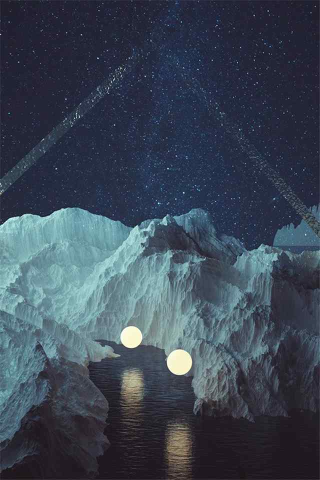 月球奇幻风景拼图艺术高清手机壁纸