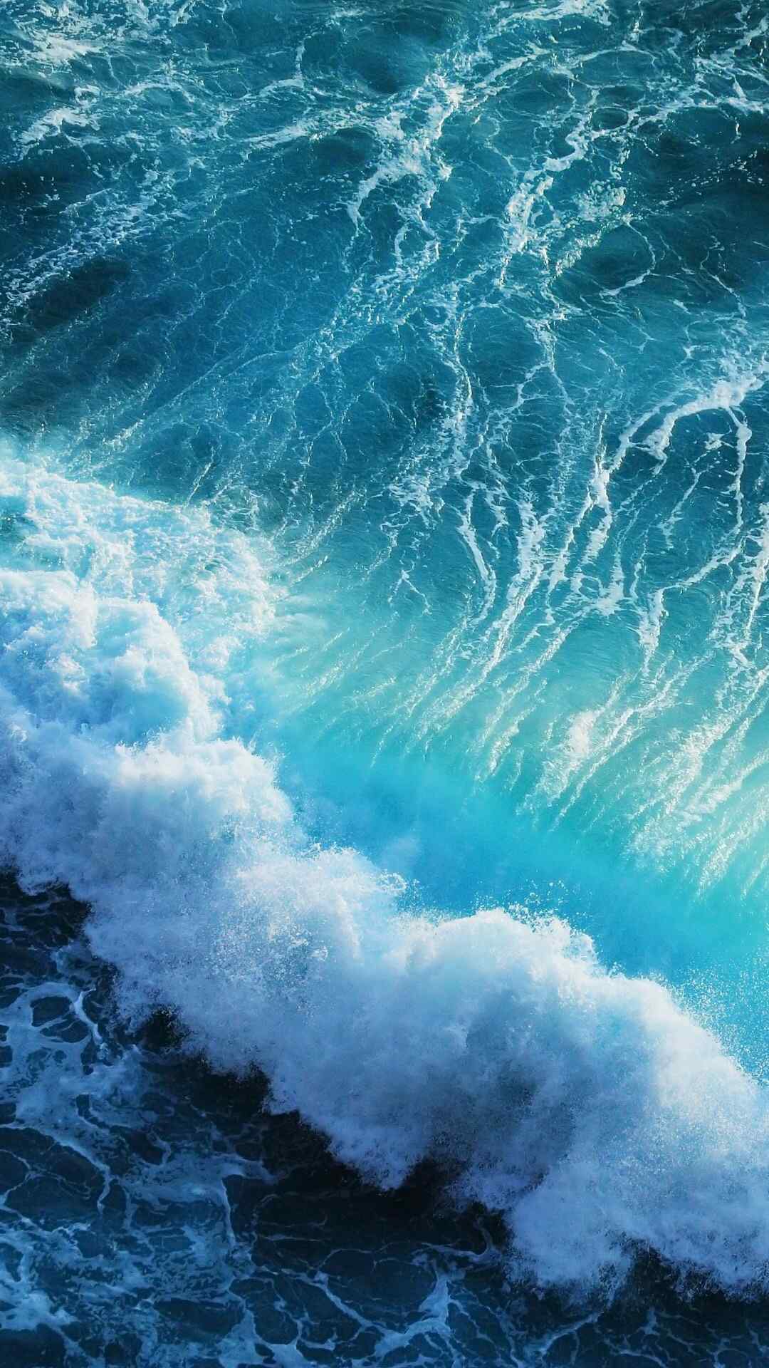 蓝色海浪高清手机壁纸