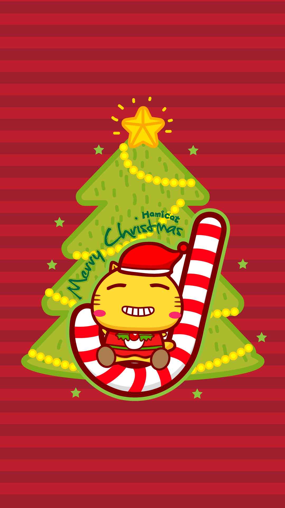 哈咪猫圣诞节可爱动漫手机壁纸