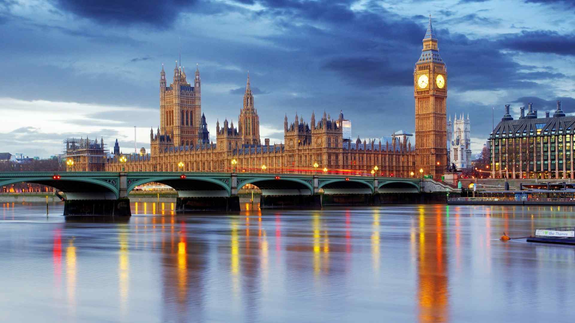 伦敦钟楼城市风光高清壁纸图片下载