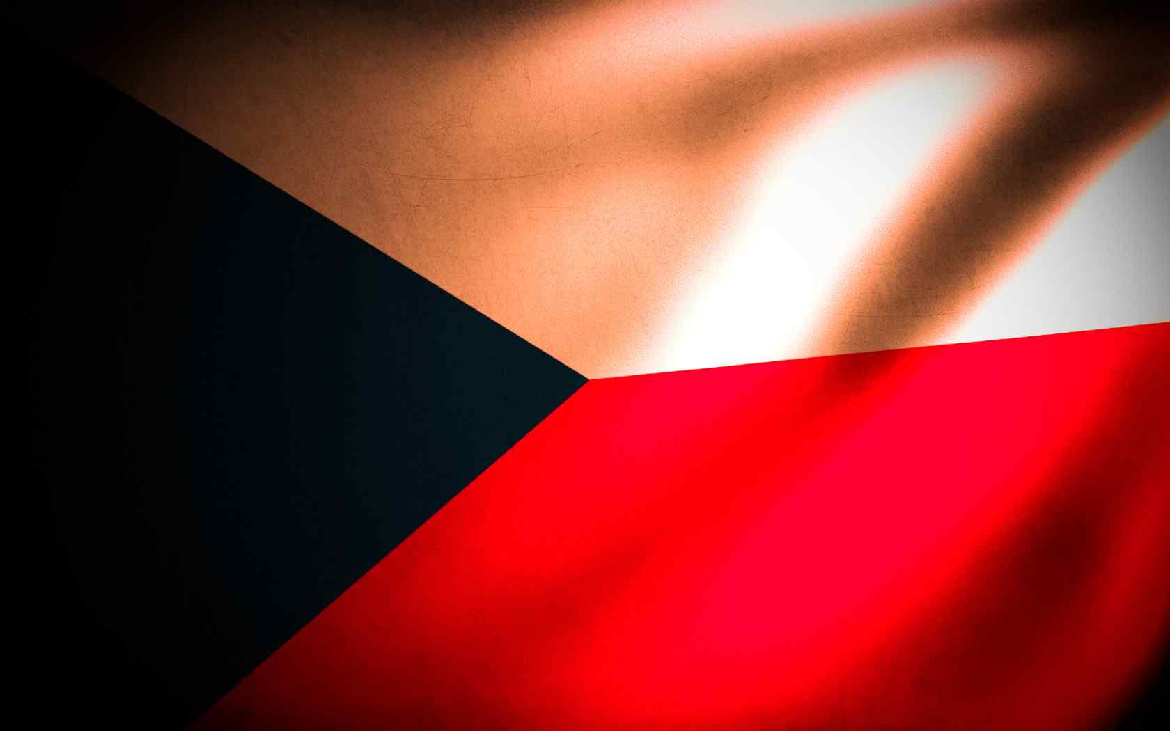 捷克国旗创意设计电脑壁纸