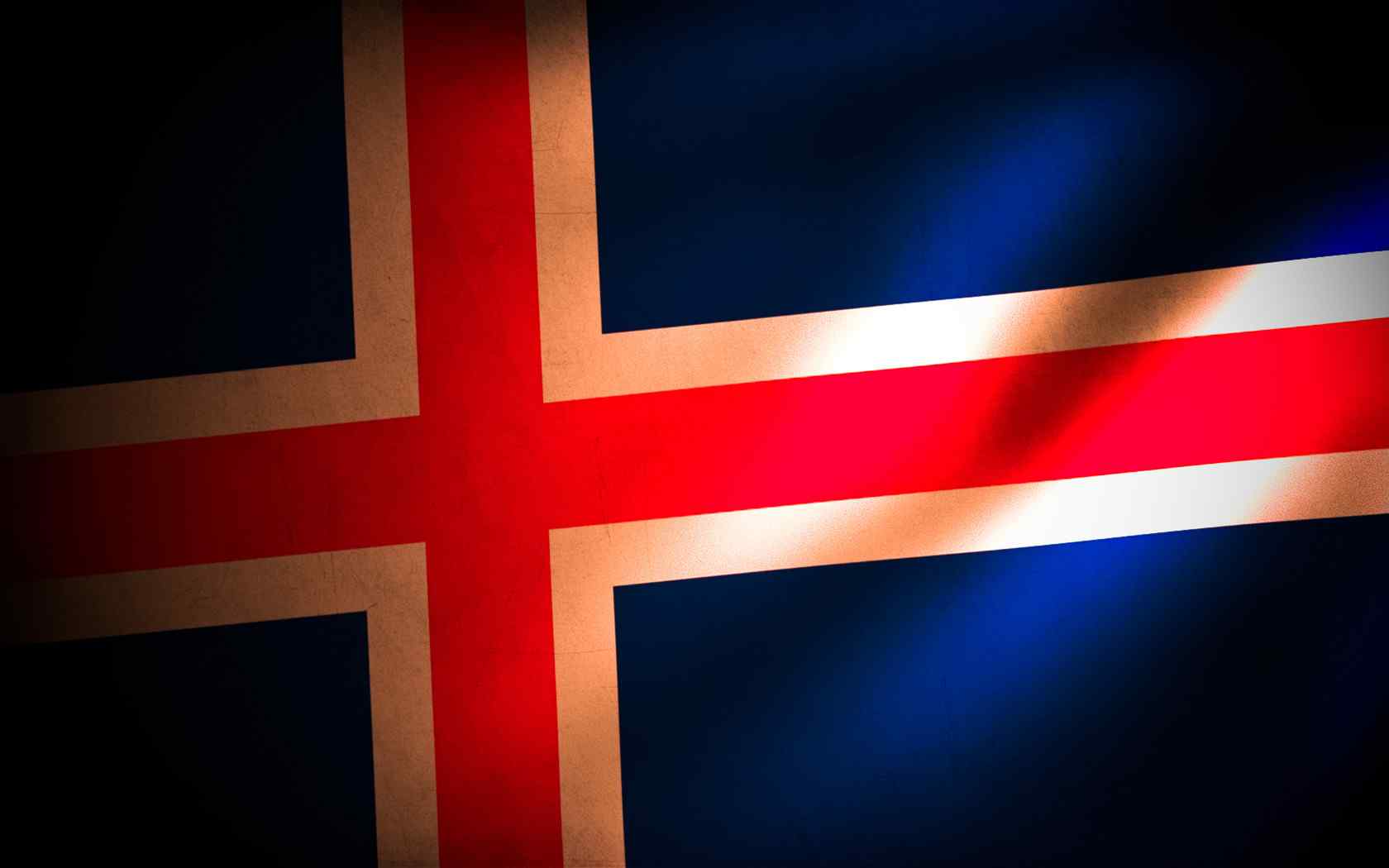 冰岛国旗创意设计电脑壁纸
