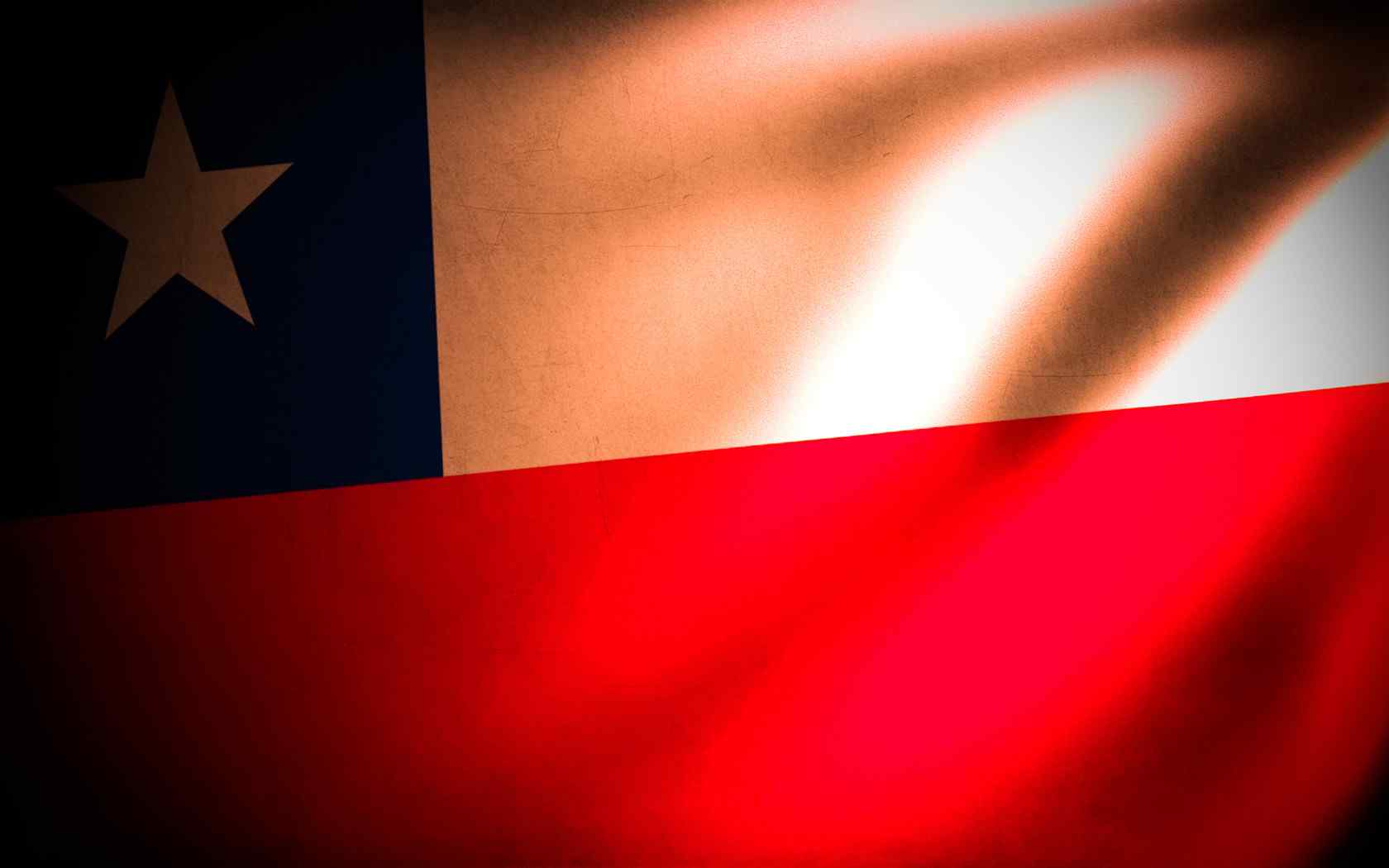 智利国旗创意设计电脑壁纸