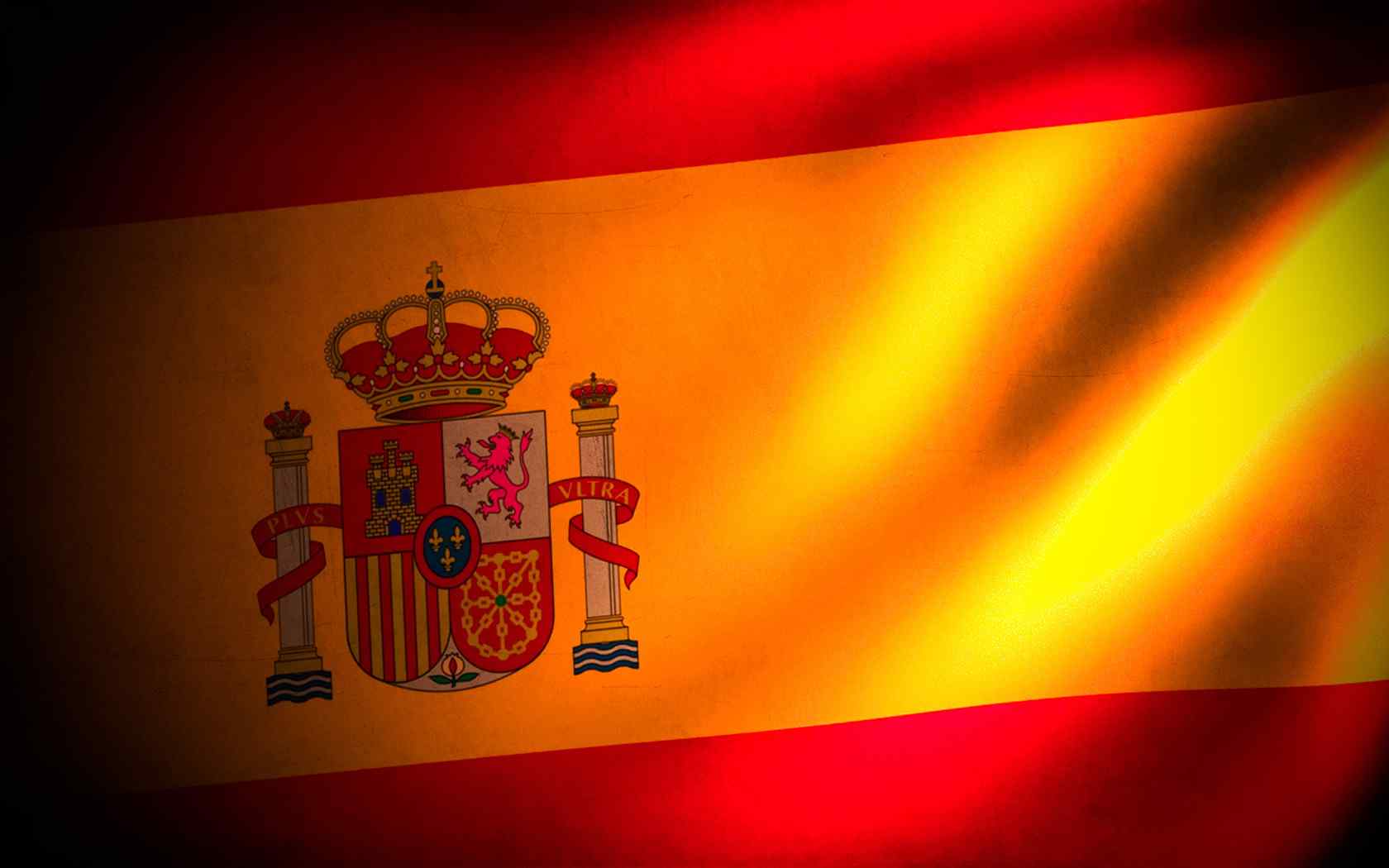 西班牙国旗创意设计电脑壁纸