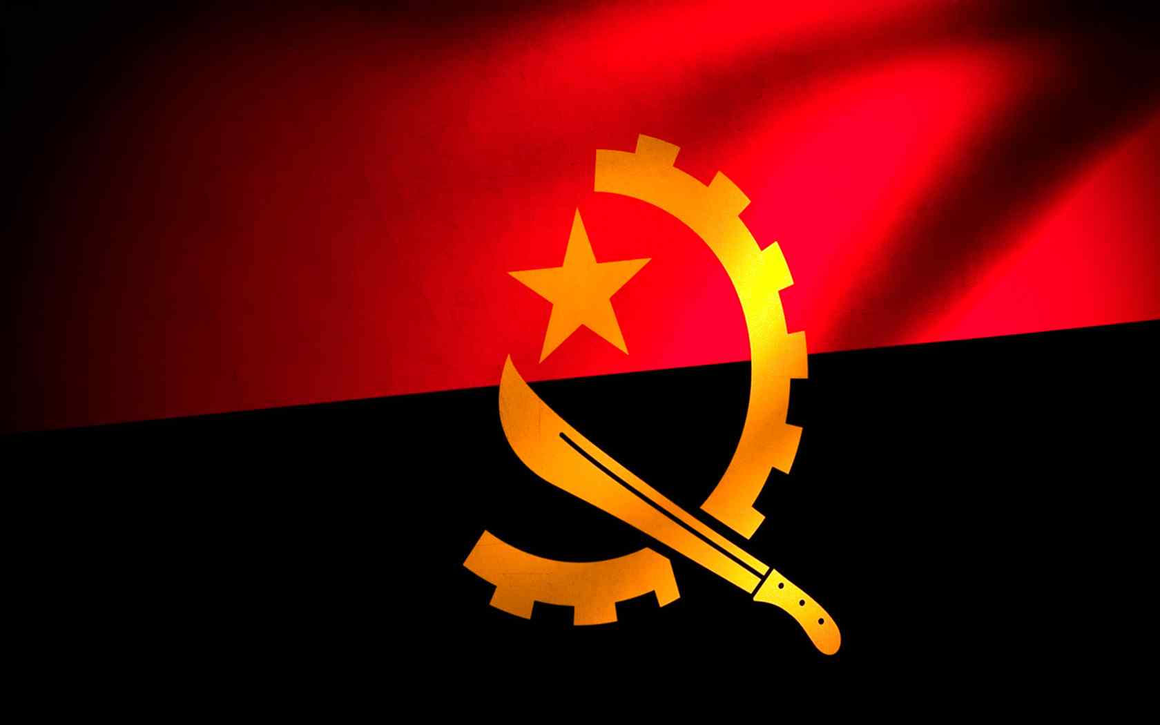 安哥拉国旗创意设计电脑壁纸
