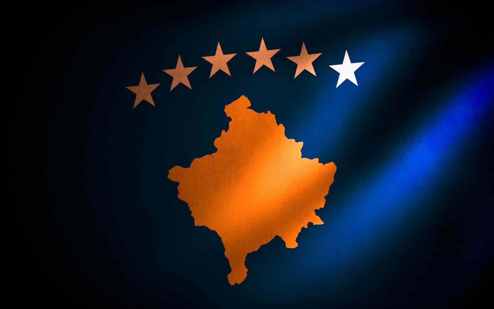 科索沃国旗创意设计电脑壁纸