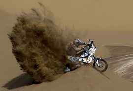 达喀尔拉力赛摩托车手沙漠桌面壁纸