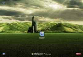 绿色梦幻城堡XP登录界面