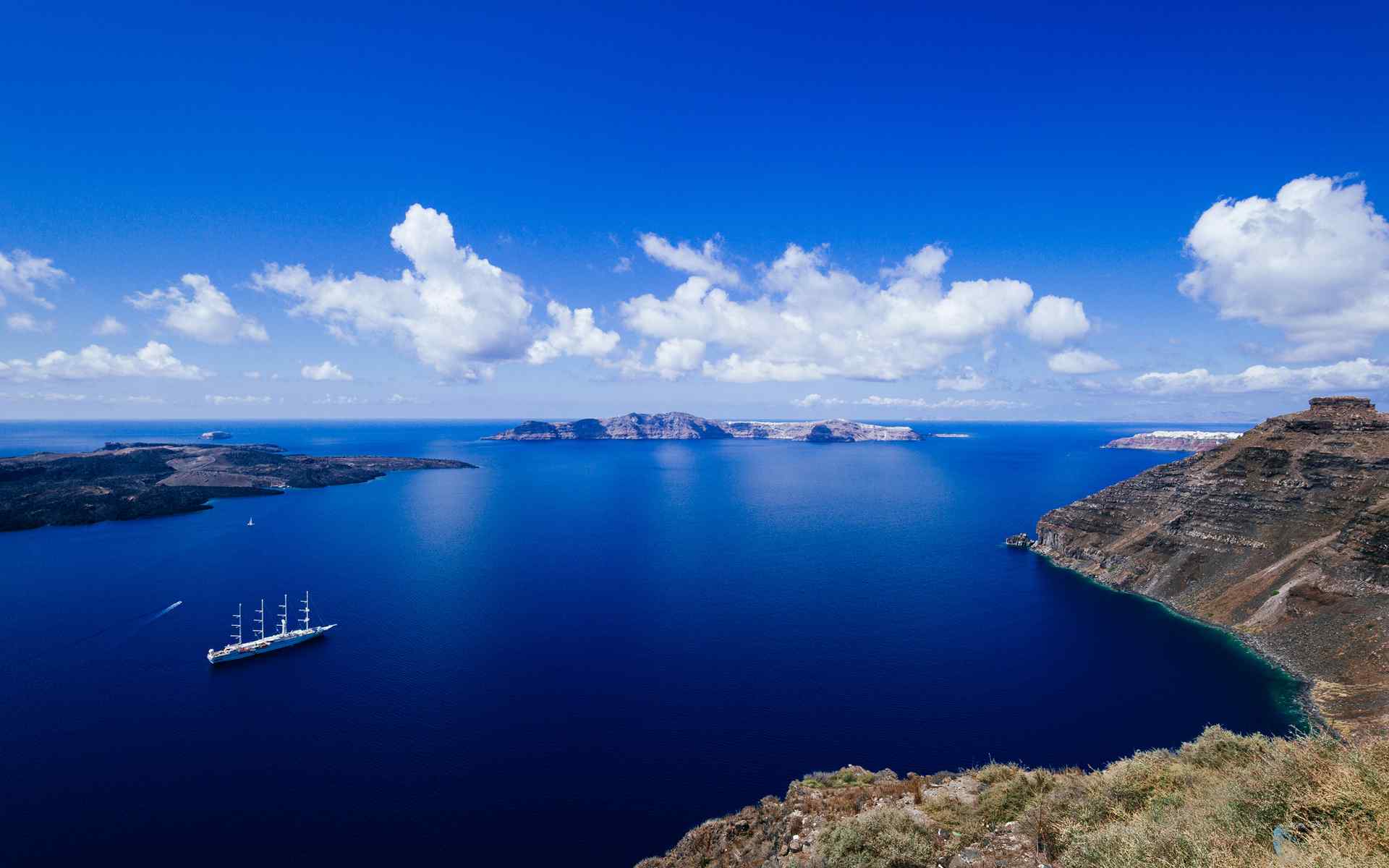 爱琴海自然风景碧海蓝天高清电脑壁纸图片