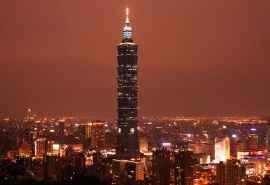 台北101大楼唯美夜景图片桌面壁纸
